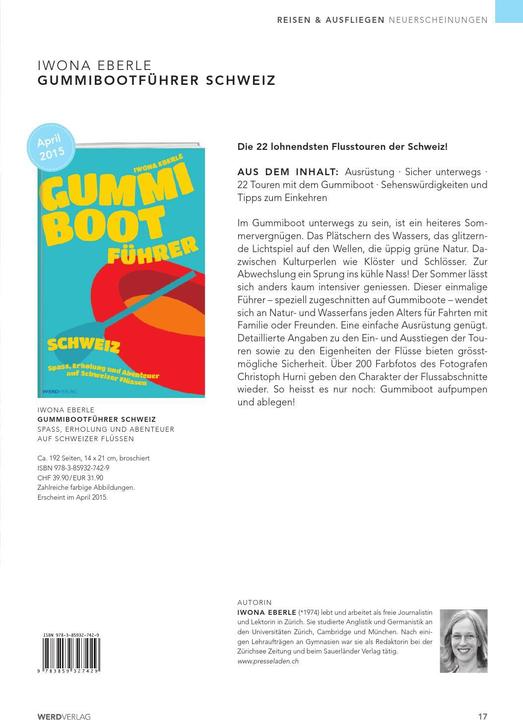 Produktbild Gummibootführer Schweiz (Deutsch, Iwona Eberle, 2015)