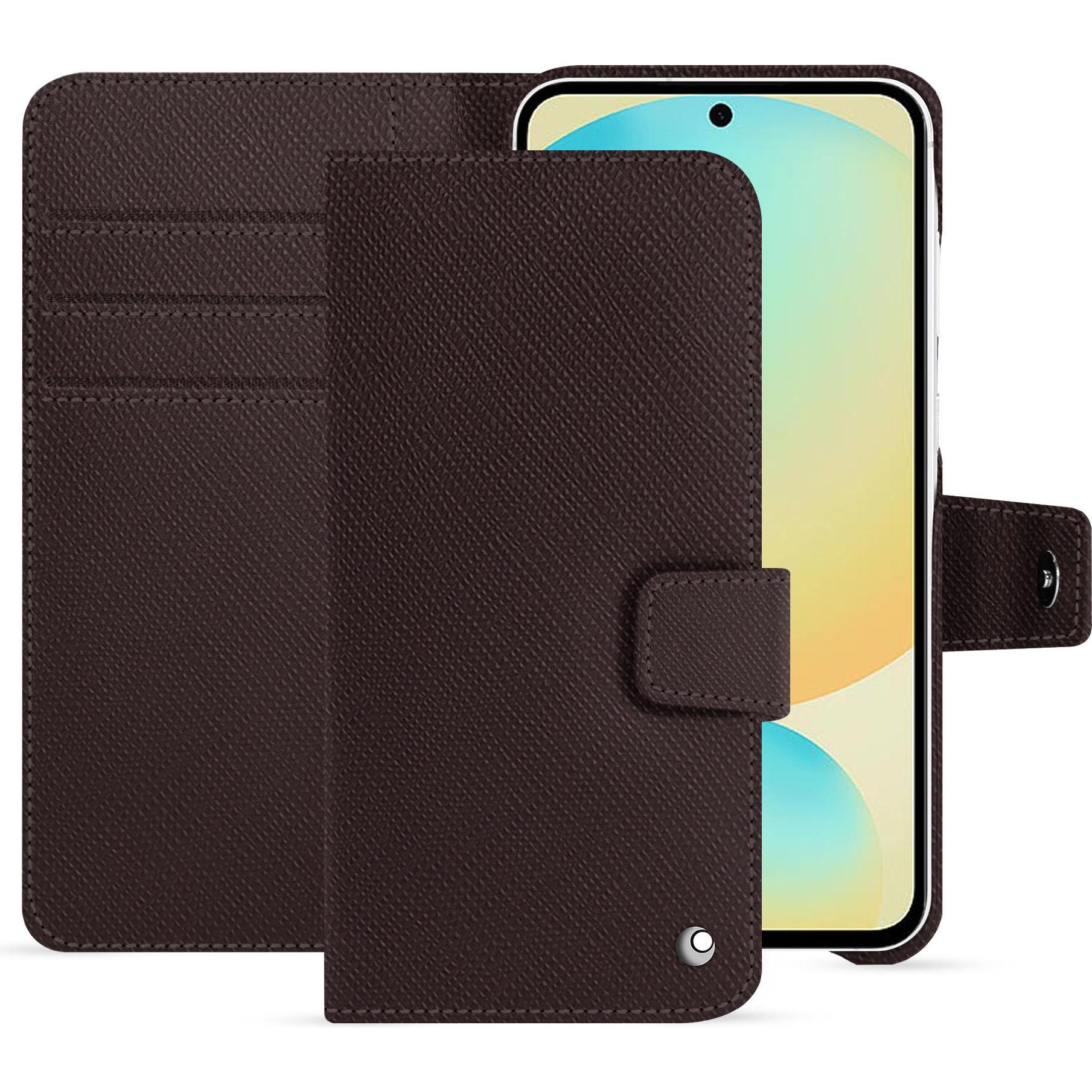 Noreve Lederschutzhülle FE (Samsung Galaxy S24 FE), Smartphone Hülle, Braun