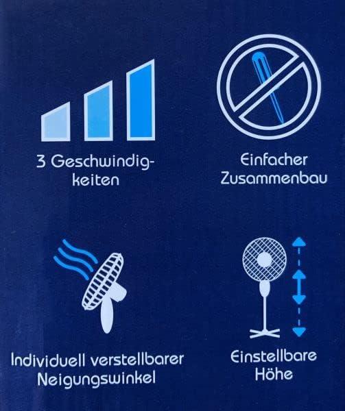 Produktbild Kaito Electronics Höhenverstellbarer Standventilator