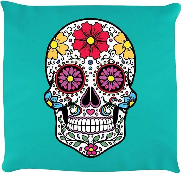 Produktbild Grindstore Kissen mit buntem Totenkopf (40 x 40 cm)