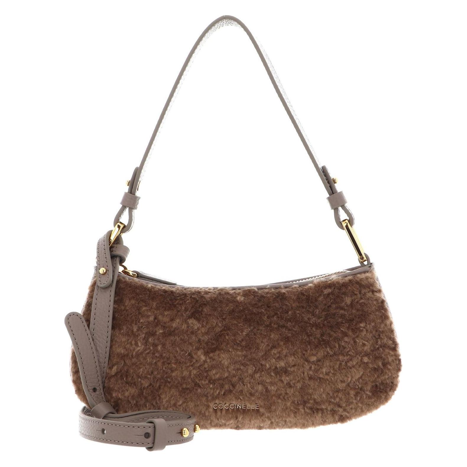 Coccinelle, Damen, Handtasche, Merveille Astrakan Mini Bag Ecofour, Braun