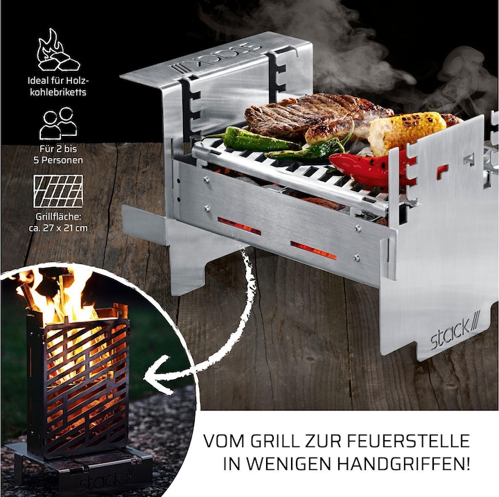 Produktbild Stack Camping-Grill 3-in-1 (27 cm)