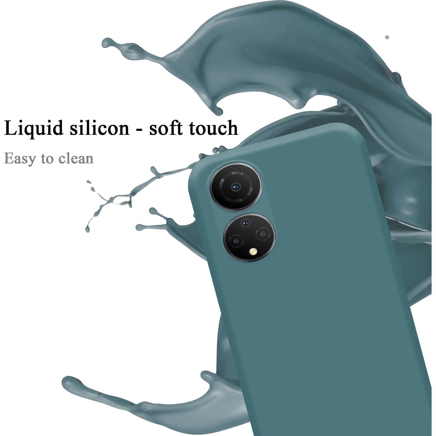 Thumbnail - Cadorabo TPU Liquid Silicone Case Hülle für Honor X7 (Honor X7), Smartphone Hülle, Grün
