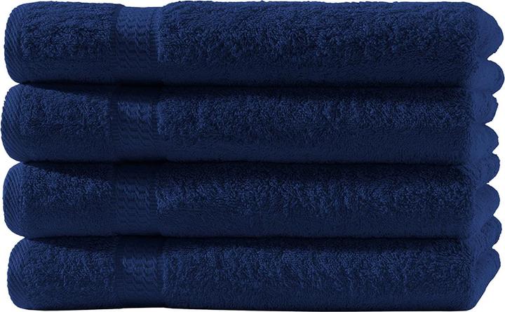 Casativo Gästehandtücher im 4er-Set, 100% Baumwolle, navy, 30 x 50 cm (30 x 50 cm)
