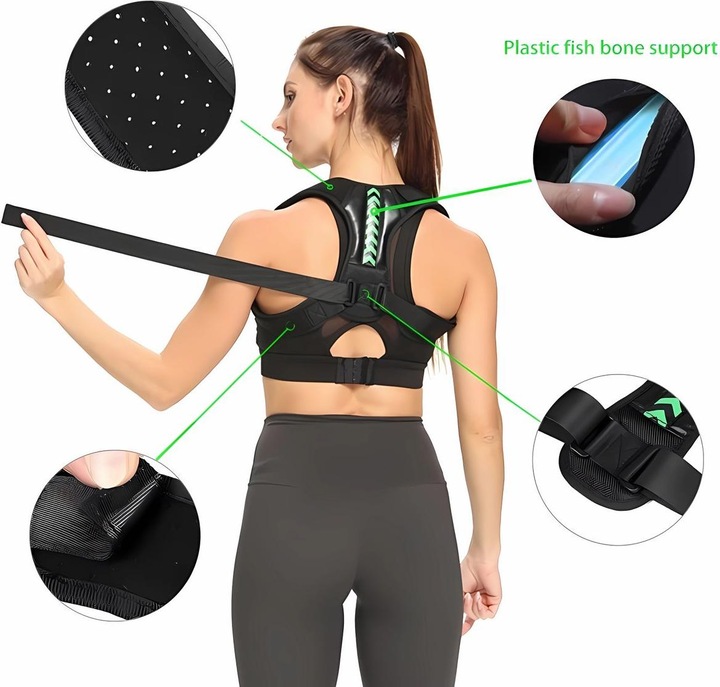 Actual product image König Design Back Support Straight Support Sport Back Brace Posture Correction Stabiliser New (S)