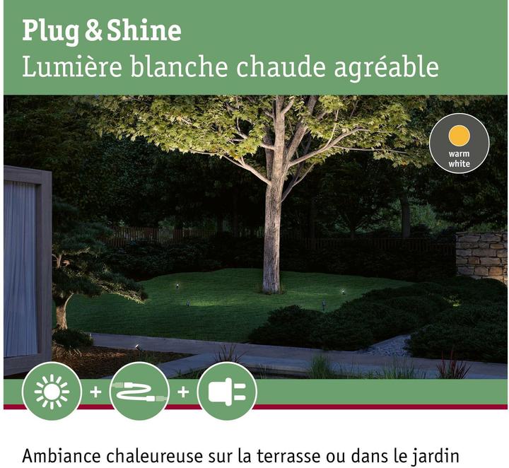 Image du produit Paulmann Plug & Shine Spot extérieur Radon (1200 lm, IP65)