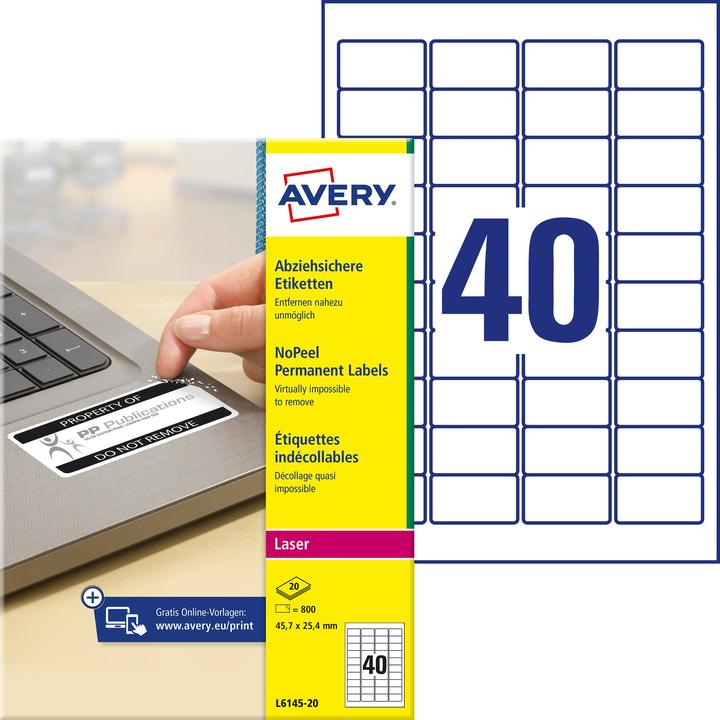 Produktbild Avery Abziehsichere Etiketten