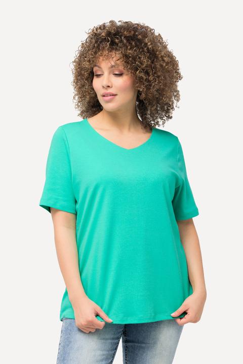 Produktbild Ulla Popken Shirt, doppellagige Vorderseite, Slim, Rundhals, Halbarm (58)