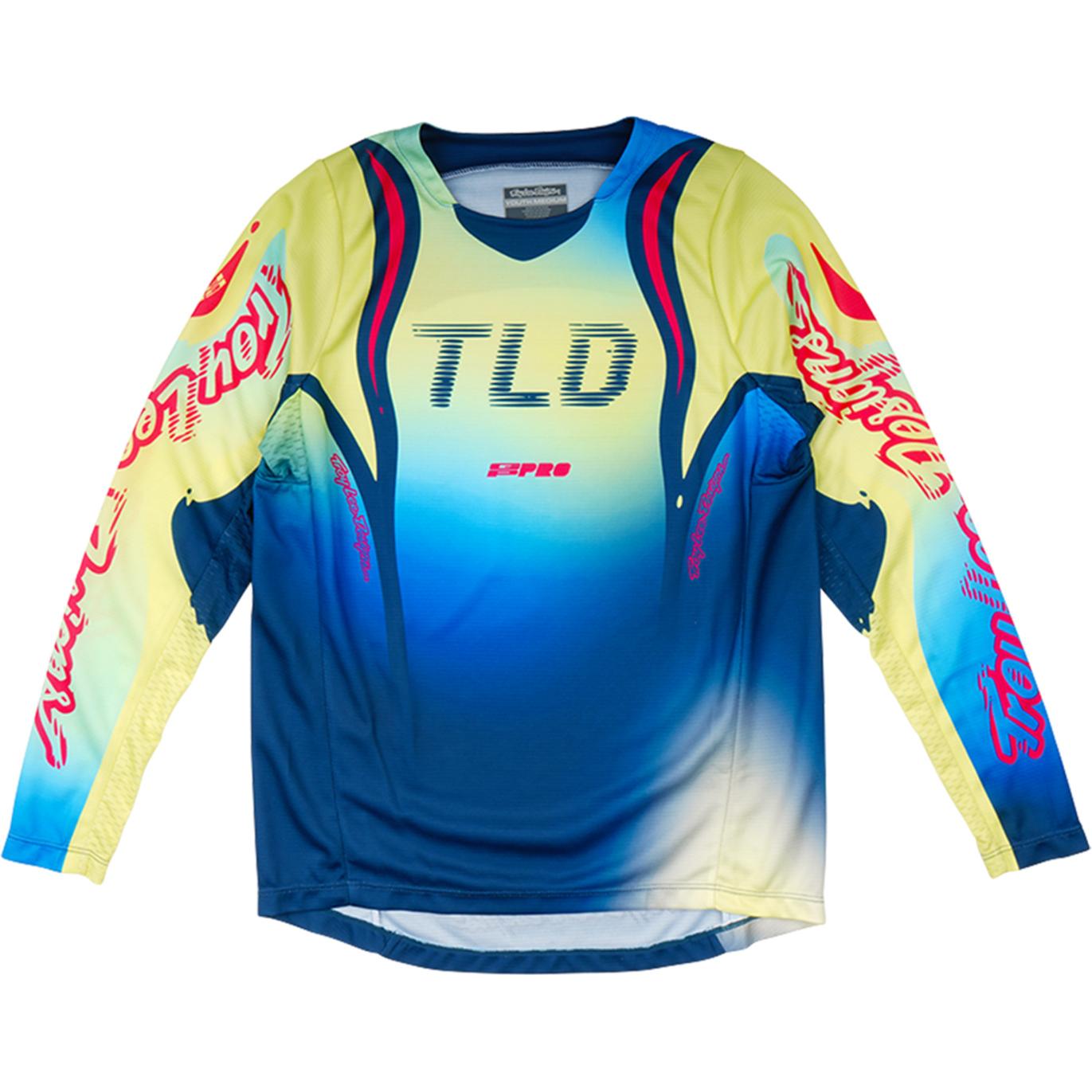 Troy Lee Designs, Velotrikot, GP Pro Jersey, Drip, glo yellow/dark navy, youth XL (XL), Gelb, Blau, XL