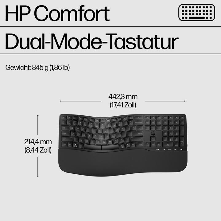Actual product image HP 680 Comfort Dual-Mode Keyboard and Mouse Combo-GR (P) (DE, Wireless)