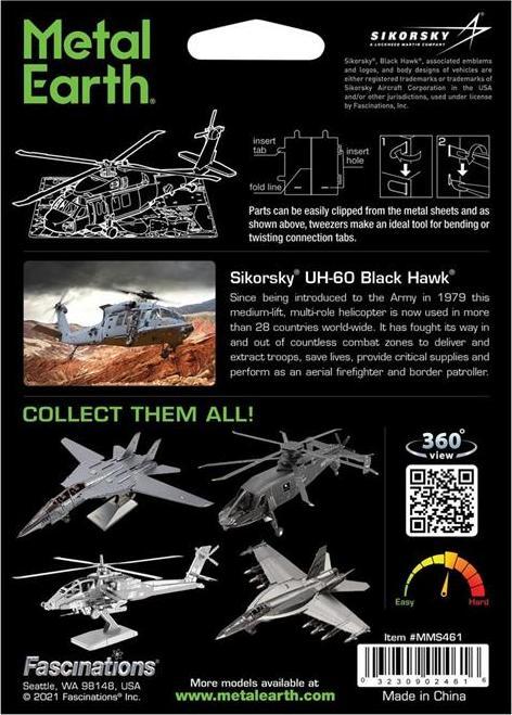 Image du produit Metal Earth Hélicoptère Sikorsky UH-60 Black Hawk