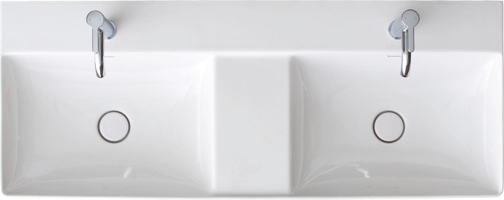 Actual product image Duravit Double washbasin DURASQUARE o ÜL m HLB closed 1200x470mm 1 HL we WG (470 mm, 1200 mm)