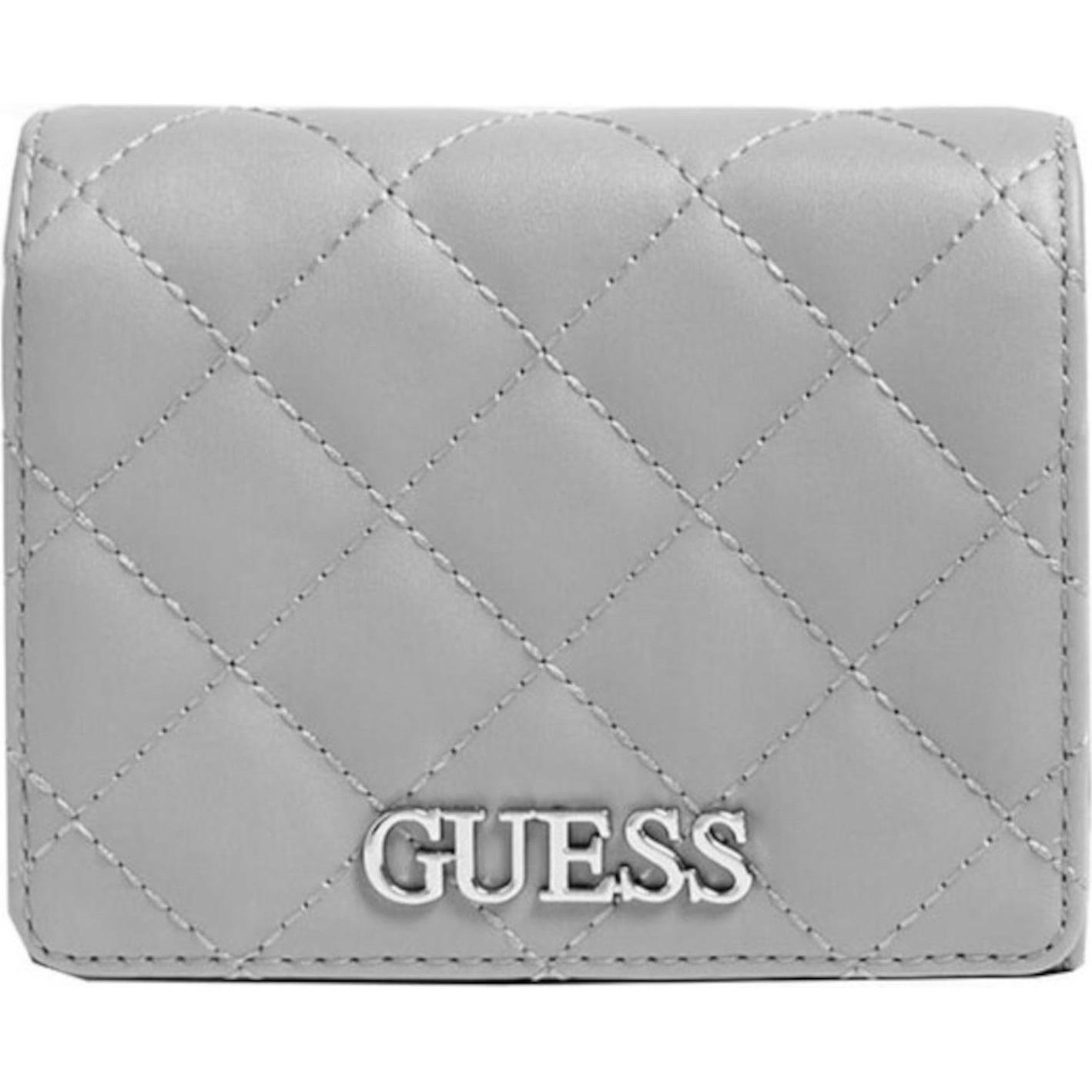 Guess, Donne, Portafoglio, Illy, Textile Wallet, Small Trifold, VG797043, Grey, For Women, Grigio