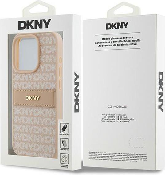 Actual product image DKNY Tonal Stripe PU Leather Case for Apple for Apple iPhone 15 Pro - pink (Apple iPhone 15 Pro)