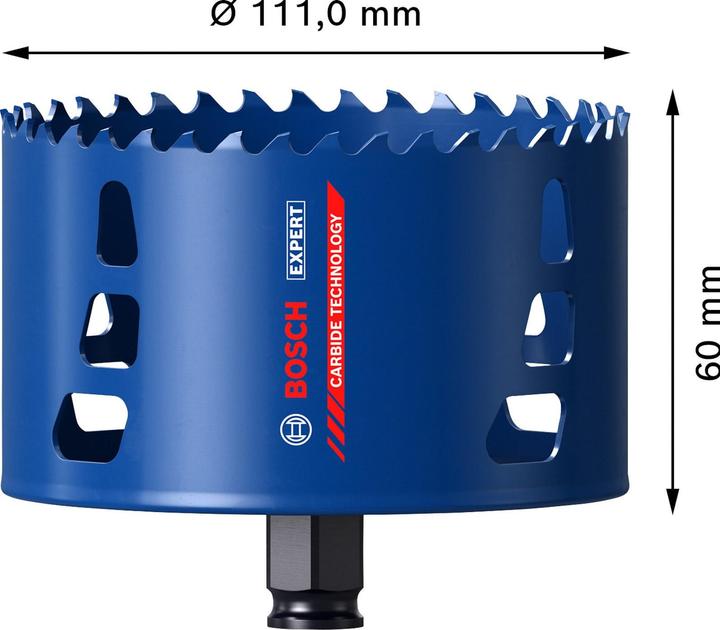 Produktbild Bosch Professional Zubehör EXPERT Tough Material Lochsäge, 111 x 60 mm (111 Millimeter)