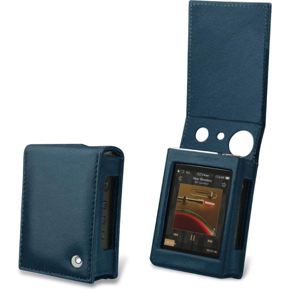 Noreve Lederschutzhülle vertikal, MP3 Tasche + Hülle, Blau