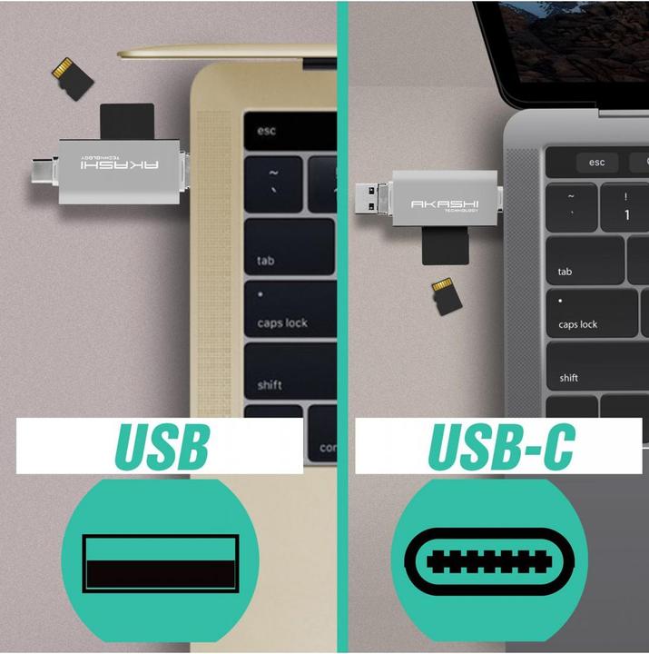 Produktbild Akashi Altsdreader3in1 (Micro USB, USB, USB-C)