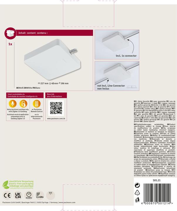 Produktbild Paulmann URail Einspeisung Zigbee