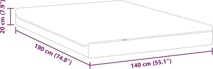 Produktbild vidaXL Taschenfederkernmatratze (Federkern, 140 x 190 cm)