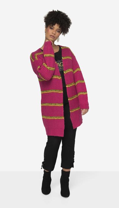 Produktbild Miamoda Strickjacke, Ringel, offene Form, Langarm (48)