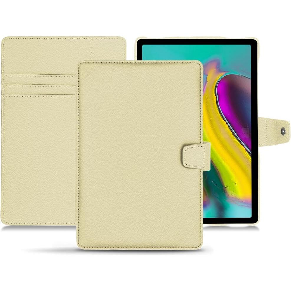 Noreve Lederschutzhülle Wallet (Galaxy Tab S5e), Tablet Hülle, Beige