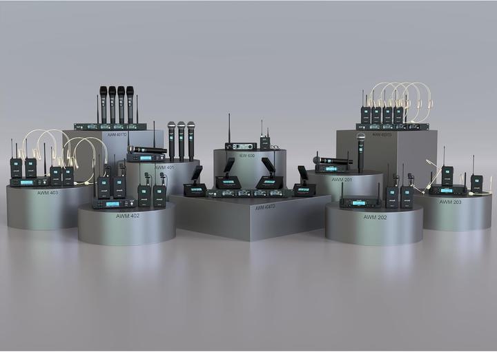 Immagine prodotto Audibax Microfono lavalier wireless 4 canali UHF con connettore mini-XLR