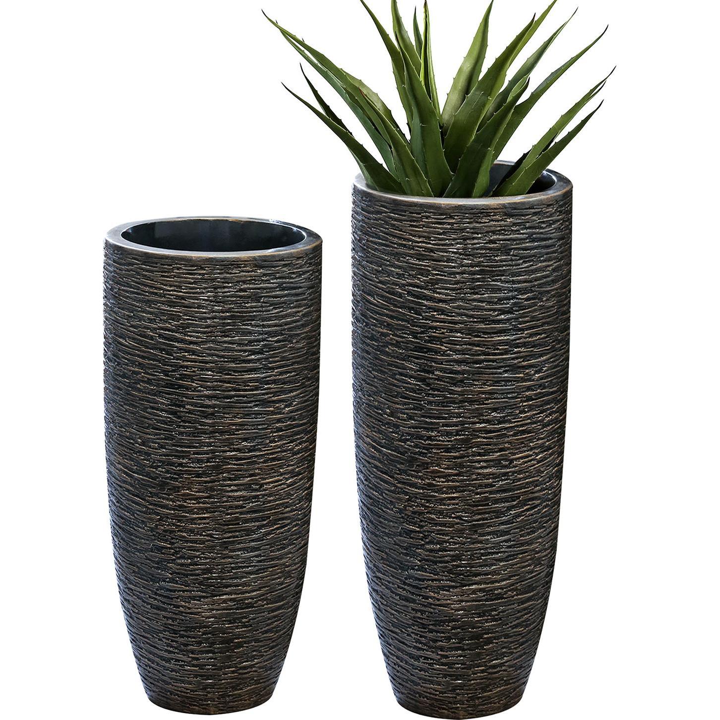 Thumbnail - Casablanca by Gilde, Vase, Vase Giant Bronze H (1 x, 34 x 34 x 76 cm)