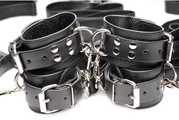 Actual product image XR Brands Leather Bed Restraint Kit