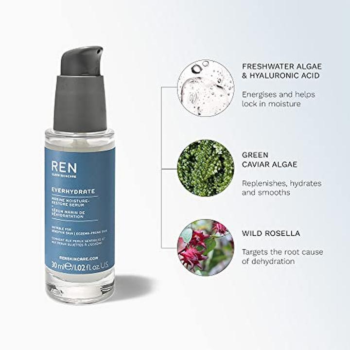 Actual product image Ren Marine Moisture-Restore Serum 30 ml (30 ml, Face ampoule)