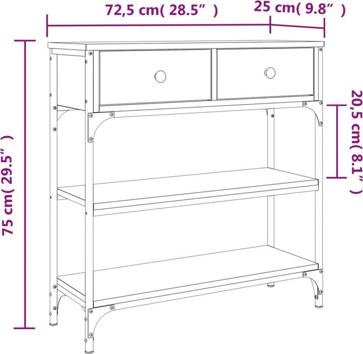 Image du produit vidaXL Ginelle (72.5 x 25 x 75 cm)