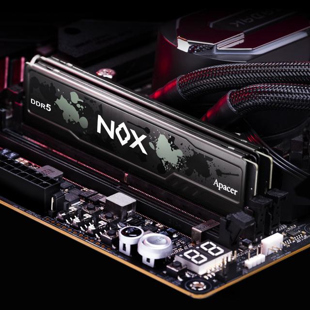 Produktbild Apacer DDR5 - 16GB - 5200 - CL - 38 NOX Single (2 x 16GB, 5200 MHz, DDR5-RAM, DIMM)