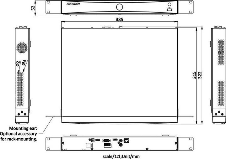 Produktbild Hikvision IP-Recorder DS-7616NXI-K2 (Netzwerk Videorecorder (NVR))