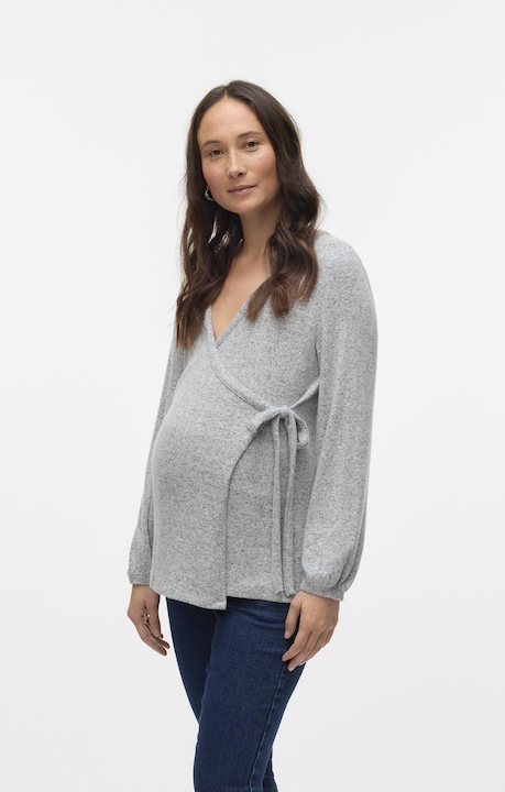 Image du produit Mamalicious Normal geschnitten V-Ausschnitt Top Bluse (XL)