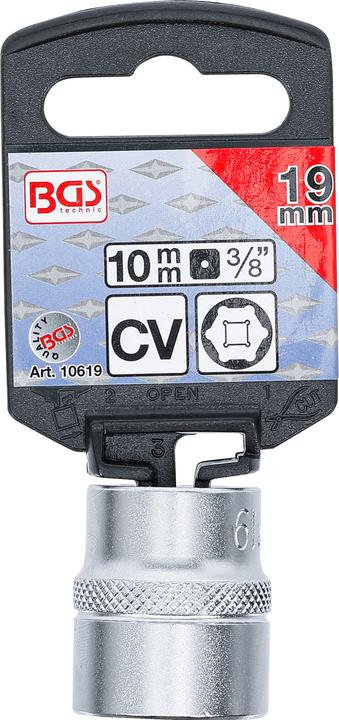 Produktbild BGS Steckschlüssel-Einsatz Sechskant Antrieb Innenvierkant 10 mm (3/8") SW 19 mm (19 mm)