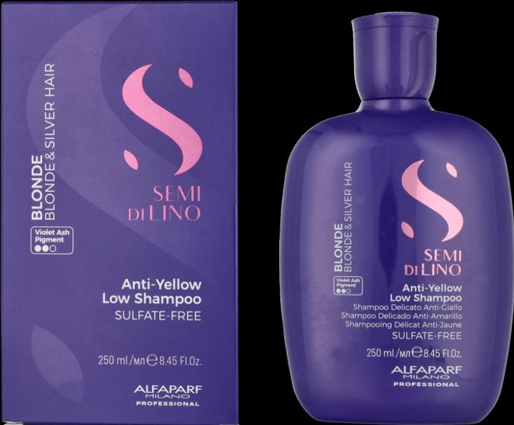 Actual product image Alfaparf Semi Di Lino Anti-Yellow Low Shampoo (250 ml, Liquid shampoo)