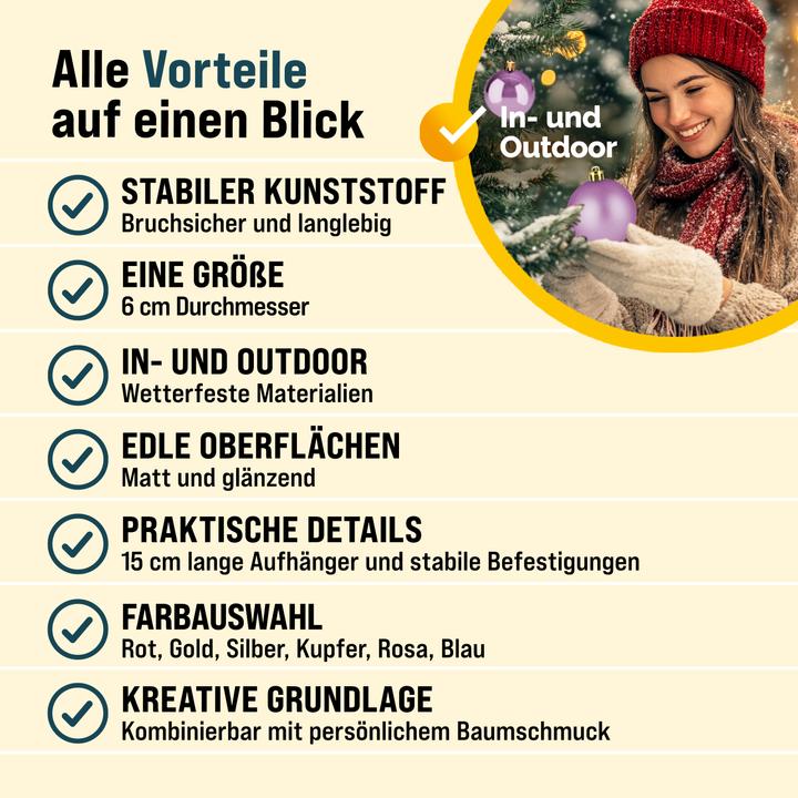 Image du produit Deuba Boules pour arbre de Noël, or, 54 pièces (54 -pièce)
