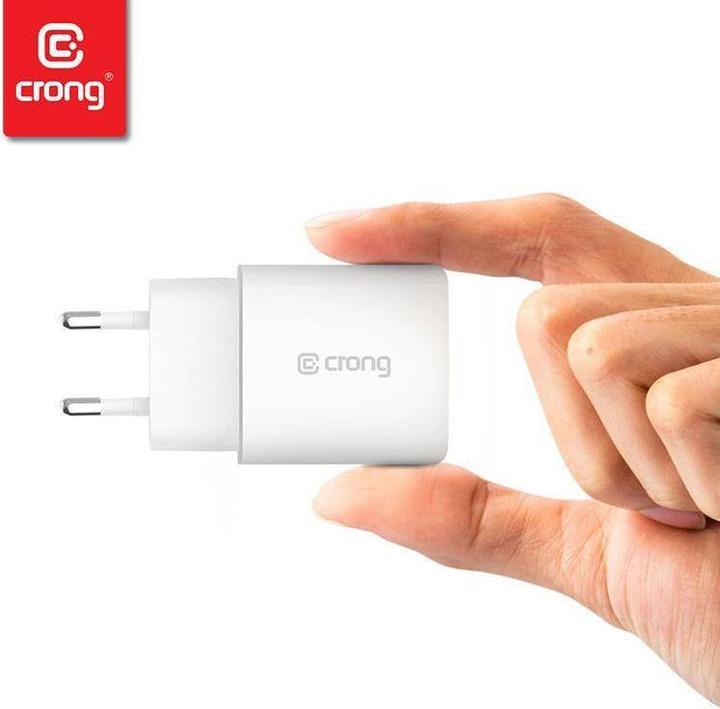 Actual product image Crong Travel Charger 1 x USB-C 3 A (CRG-TUSBC20-WHI) (20 W, 1 portion)