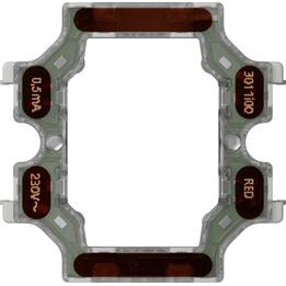 Gira LED-Bel.el. T3 0,5 mA RT, Taster + Schalter, Rot