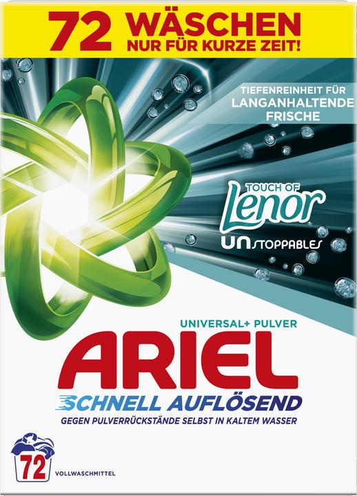 Produktbild Ariel Pulver Touch of Unstoppables - 3.96KG 72WL (72 Waschgänge, Waschpulver)