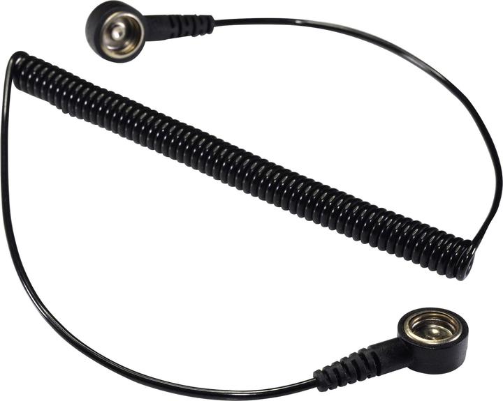 Image du produit Tru Components Câble spiralé ESD avec bouton-pression aux deux extrémités (Protection statique)