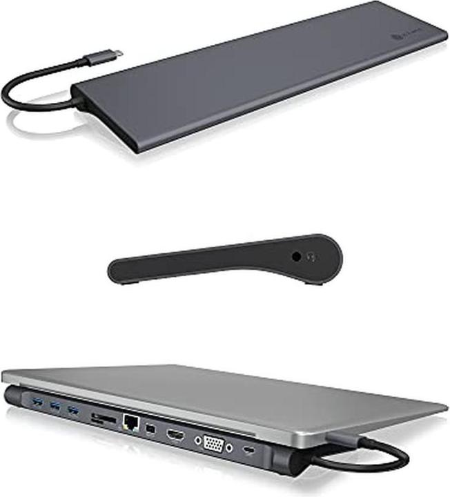 Produktbild Icy Box IB-DK2102-C - 11-Fach USB-C Dual Dock 60W PD (USB-C, 3 Ports)