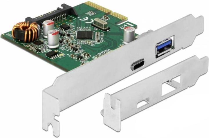 Actual product image Delock PCIe 1x USB Type-C, 1x USB-A