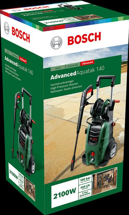 Actual product image Bosch Home & Garden AdvancedAquatak 140 high pressure cleaner 140 bar hot water (Electrical connection)