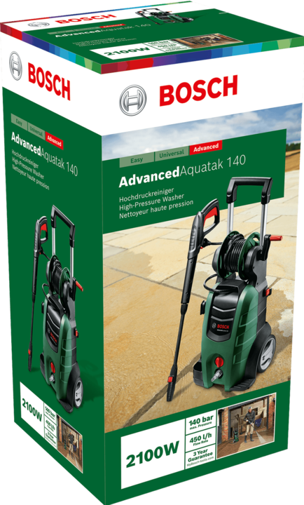 Immagine prodotto Bosch Home & Garden AdvancedAquatak 140 pulitore ad alta pressione 140 bar acqua calda (Corrente elettrica)