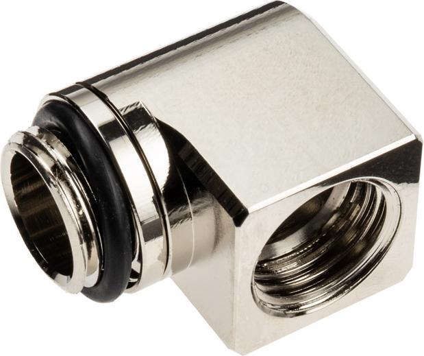 Produktbild EKWB EK-Torque Micro Adapter 90 Grad G1/4 Zoll AG auf G1/4 Zoll IG - drehbar, nickel