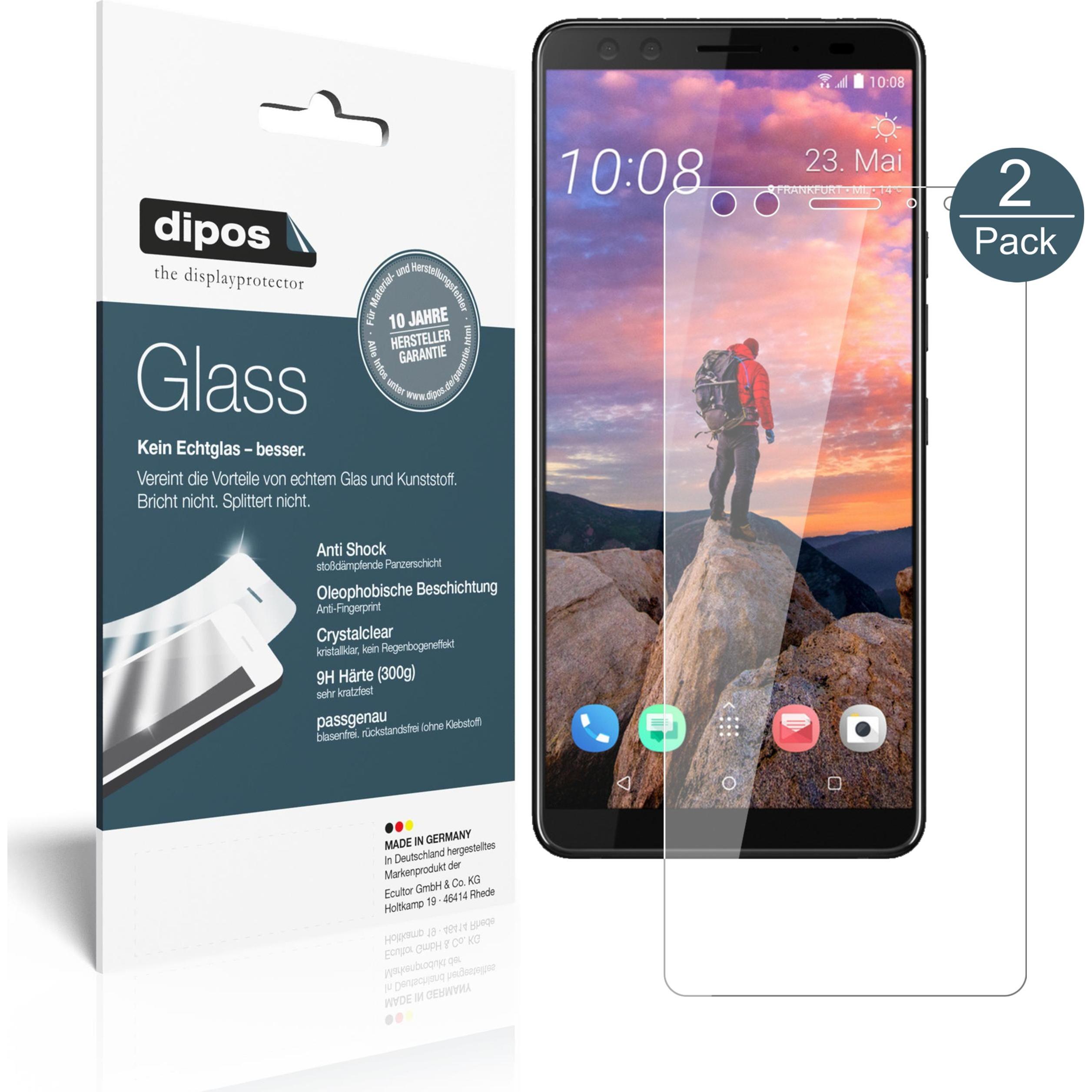 Dipos Displayschutz Anti-Shock (1 Stück, HTC U12+), Smartphone Schutzfolie, Transparent