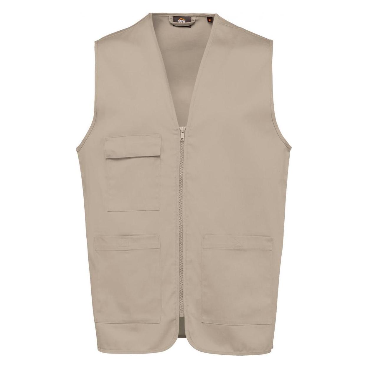 Kariban, Damen, Westen, Polycotton-Weste Mit Mehreren Taschen, Beige, (5XL)