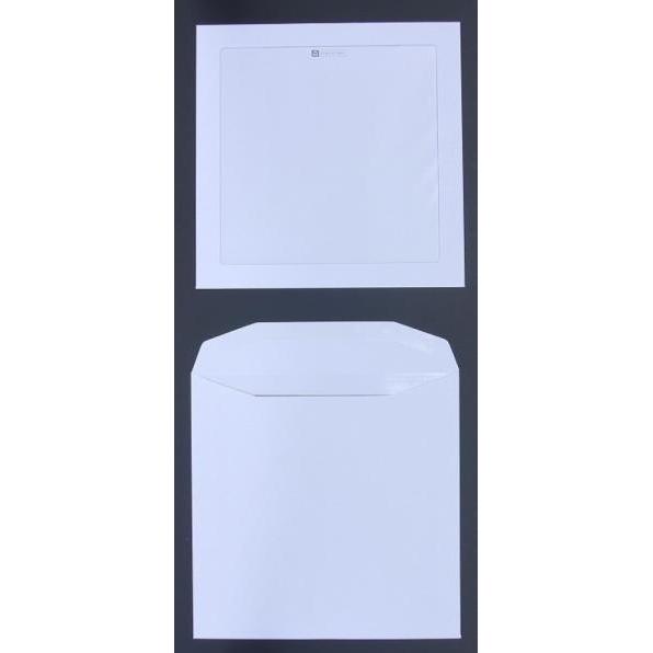 Blanke, Briefumschlag, Werbefensterhüllen 220x220mm 120g/qm gummiert Sonderfenster VE=250 Stück (250 x)