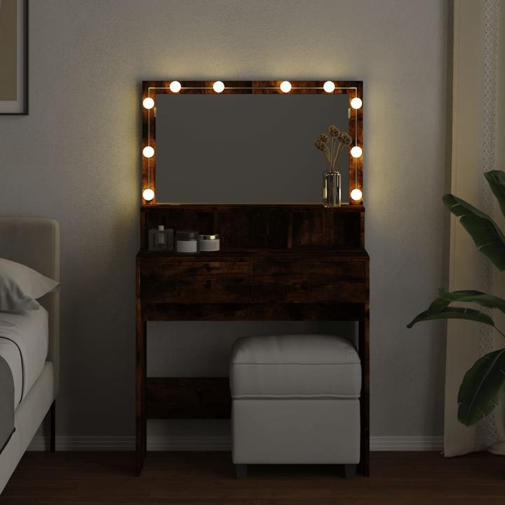 Image du produit VidaXL Coiffeuse avec éclairage LED (80 x 41 x 134,5 cm)