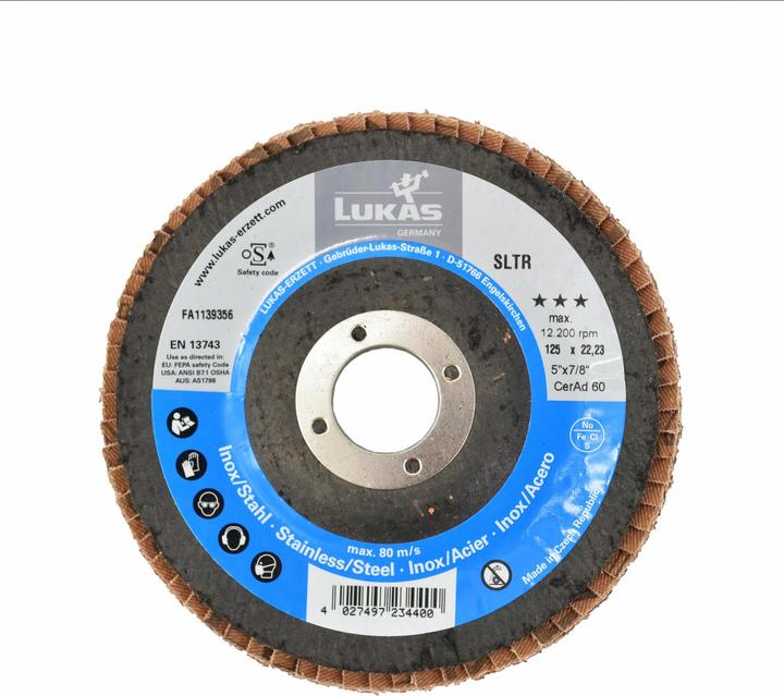 Lukas LUKAS-ERZETT A67231250601466 Fächerschleifscheibe Durchmesser 125 mm Bohrungs-Ø (60)